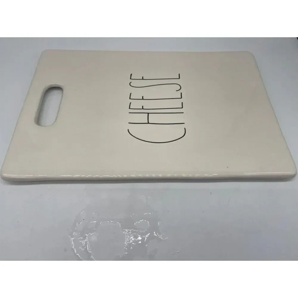 Rae Dunn White Ceramic Cheese Board